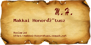 Makkai Honorátusz névjegykártya
